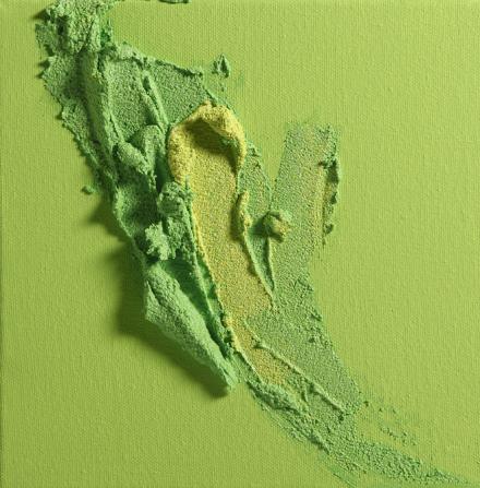 Alessandra Angelini, Accenti Sei, 2014, tempera con pigmenti praparati dall'artista e paste materiche