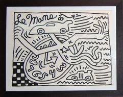Keith Haring , Le Mans, 1984, inchiostro sumi su carta, cm92x122