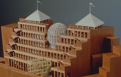 Mario Bellini, Tokyo Design Center (Tokyo), 1992, progetto modello di legno