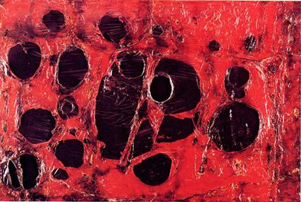 Alberto Burri, N. 3 rosso plastica, 1961