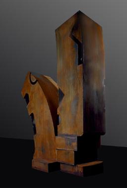 Maria Cristina Carlini, Pellegrini, 2009, acciaio corten, cm 400x250x140