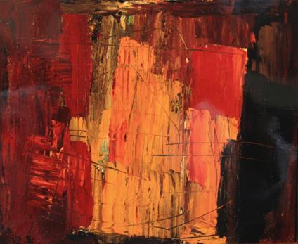 Chighine, Rocce di Positano, 1959 olio su tela, cm. 65x81