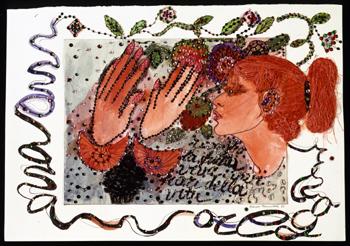 Clemen Parrocchetti, Euridice rivuole i fiori dolci e i frutti vivi della vita, 1983