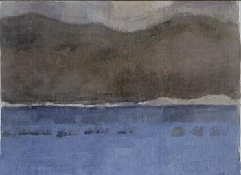 Ercole Monti, Mare di Sardegna, olio si carta, cm 70x100