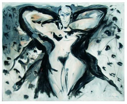 Roberto Mangù, Eve, 2004, olio su tela, 150x187