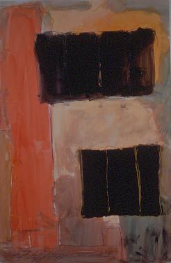 Gunter Forg, Zwei Teatri (Due Teatri), 1999, acrilico e pastello a olio su carta, cm 150x100