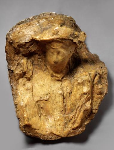 Medardo Rosso, Femme à la voilette, 1895, cera su gesso, cm 72x65x22,5