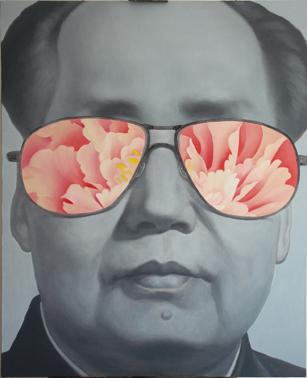 Xu De Qi, China flower 6, 2010, olio su tela, cm 100x130