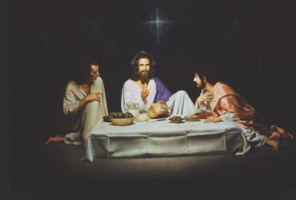 Ulisse Sartini, La cena di Emmaus, 2003, cm 220x150