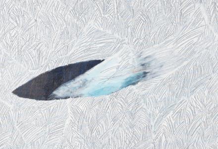 Ugo La Pietra, 2019, Natura Perduta, acrilico su tela, cm 100x100 dett.