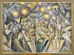 Angelo Caviglioni, Caffé - Concerto, 1923, olio su tela, cm 72,2x100,2 