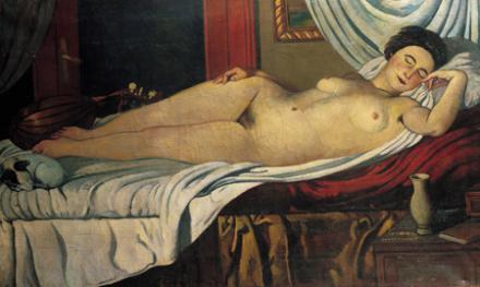 Piero Marussig, Venere addormentata (Nudo), 1924, olio su tela, cm 96x159