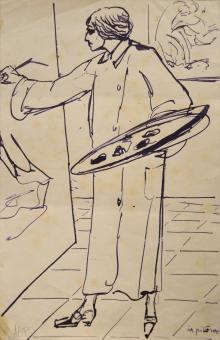 Autoritratto con tavolozza, 1914 ca., Adriana Bisi Fabbri - Irma Bianchi Comunicazione
