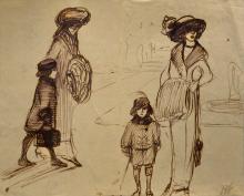 Figure con bambini, 1906 ca., Adriana Bisi Fabbri - Irma Bianchi Comunicazione