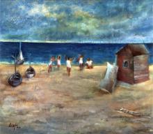 Sulla spiaggia, 1945, Betto Lotti - Irma Bianchi Comunicazione