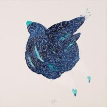 Il giardino delle delizie figura blu, 2023, Ugo La Pietra - Irma Bianchi Comunicazione