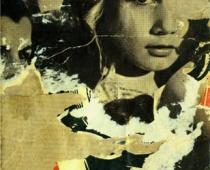Mimmo Rotella, L'adolescente, 1962, décollage su tela, cm 28x23,5, collezione privata, foto di Paolo Vandrasch