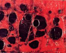 Alberto Burri, N. 3 rosso plastica, 1961