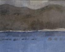 Ercole Monti, Mare di Sardegna, olio si carta, cm 70x100