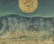 Max Ernst, Lune jaune, 1960, olio su tela, cm 23x18   