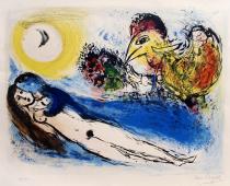 Marc Chagall, Bonjour sur Paris, 1952, litografia, cm 51x66 