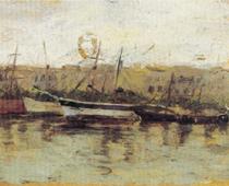 Pablo Picasso, Marina di Alicante, 1895, olio su tavoletta, cm 9,9x15,4