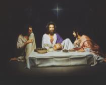 Ulisse Sartini, La cena di Emmaus, 2003, cm 220x150